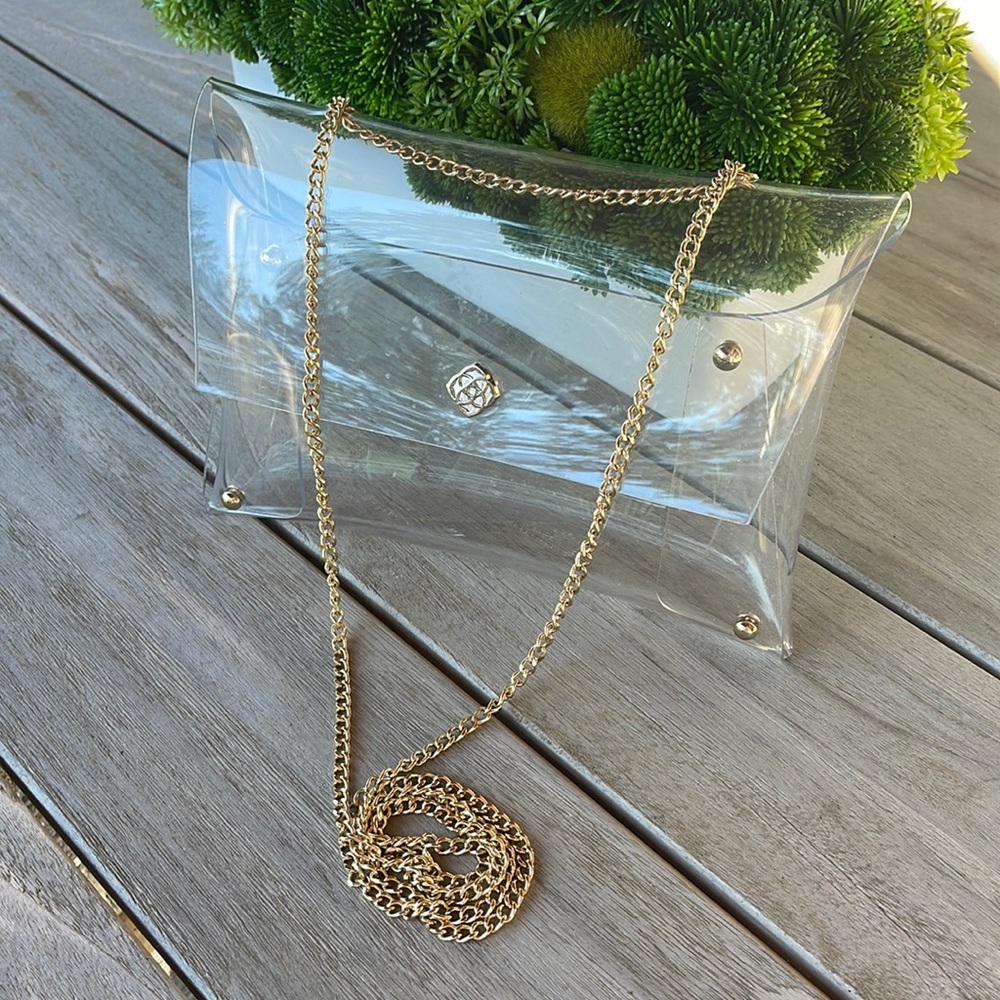 Kendra Scott Clear Crossbody Stadium Bag in Gold